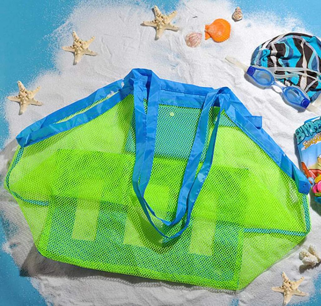 Netztasche Strandtasche für Kinder Sandspielzeug DE Strand Aufbewahrungstasche 