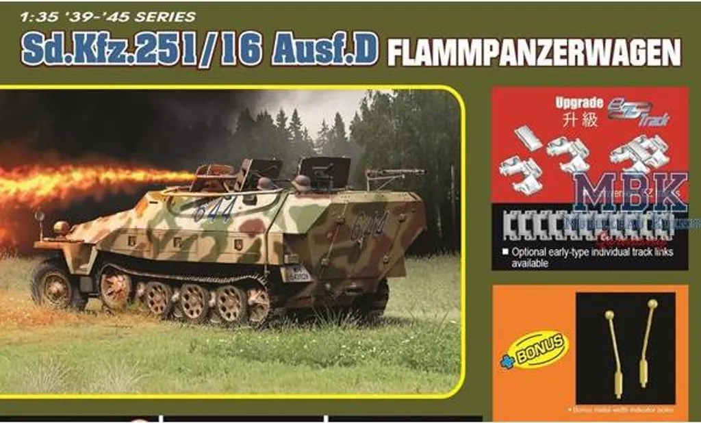 Sd.Kfz. 251/16 Ausf.D Blindé avec Lance-flammes Dragon 6219 Détails