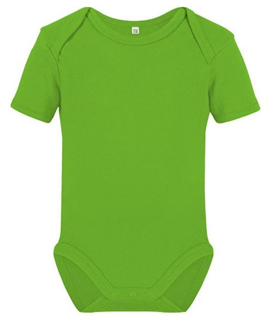 Link Kids Wear - "Bailey 01" Bodysuit für Baby, Baumwolle aus biologischem Anbau, kurzärmlig LT5427 (68) (Apfelgrün)