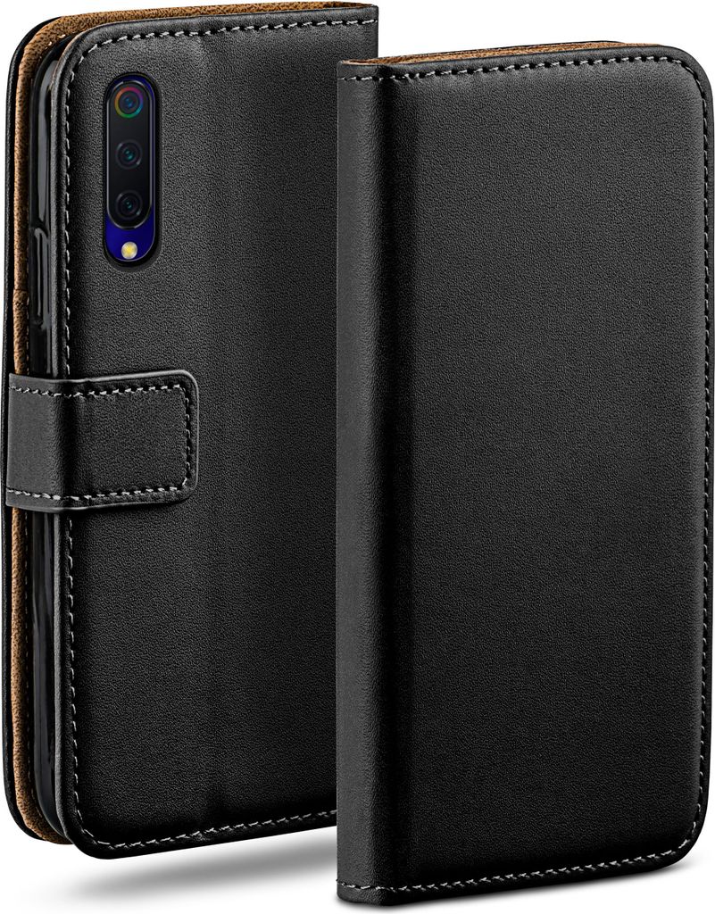 moex Book Case kompatibel mit Xiaomi Mi 9 SE - Hülle 360 Grad klappbar, Schwarz