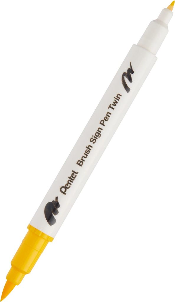 Pentel Pinselmarker doppelseitig gelb SESW30C-T122