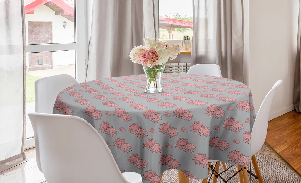 Tovaglia Circolare Rosa Polvere 150cm | Stile Boho Chic ABAKUHAUS