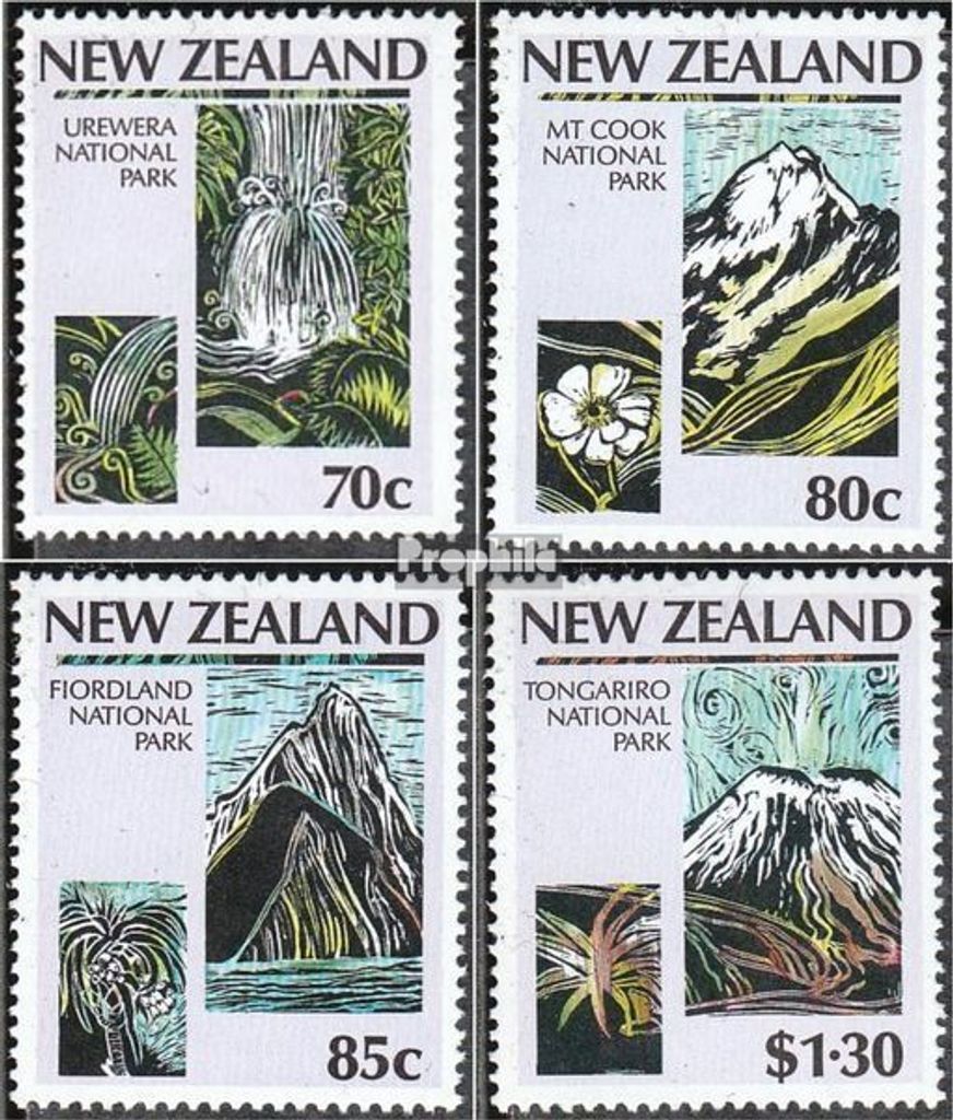 Briefmarken Neuseeland 1987 Mi 996-999 (kompl.Ausg.) postfrisch Nationalparks