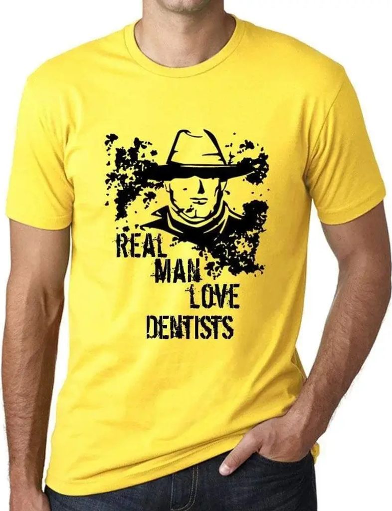 Herren Grafik T-Shirt Echte Männer lieben Zahnärzte – Real Men Love Dentists – Öko-Verantwortlich Vintage Jahrgang Kurzarm Lustige Druck Geb...