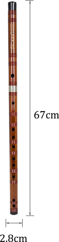 Key of C Flöte Bitter Bamboo Dizi Traditionelle chinesische handgefertigte Holzblasinstrument mit Aufbewahrungstasche Chinese Knot für Kinder Erw...