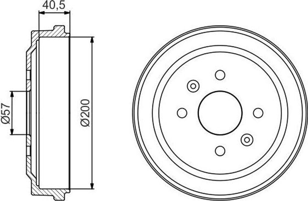 BOSCH 0 986 477 225 Bremstrommel OE 96470999 kompatibel mit Aveo, Spark