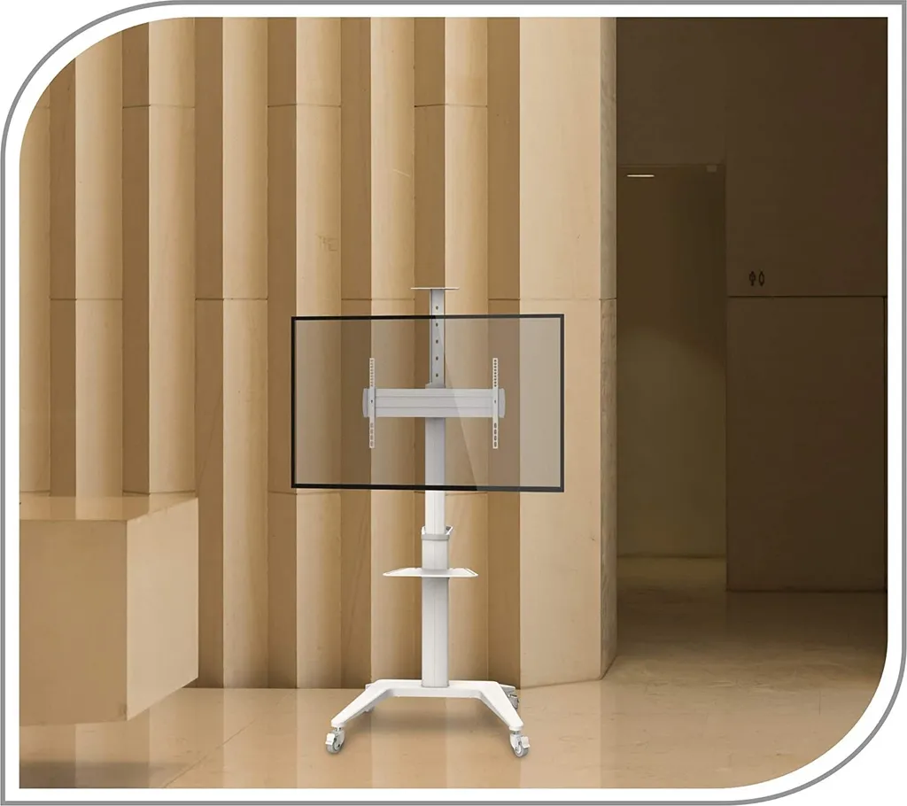 Support TV mural ajustable pour éviter les reflets - Blanc - 37 à 70 pouces