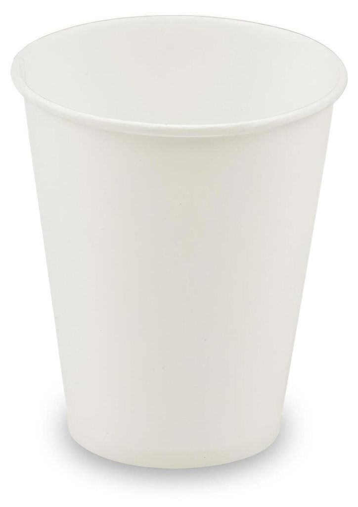 80x Automatenbecher Heißgetränke to go Pappbecher weiß 150 Produktbild 
