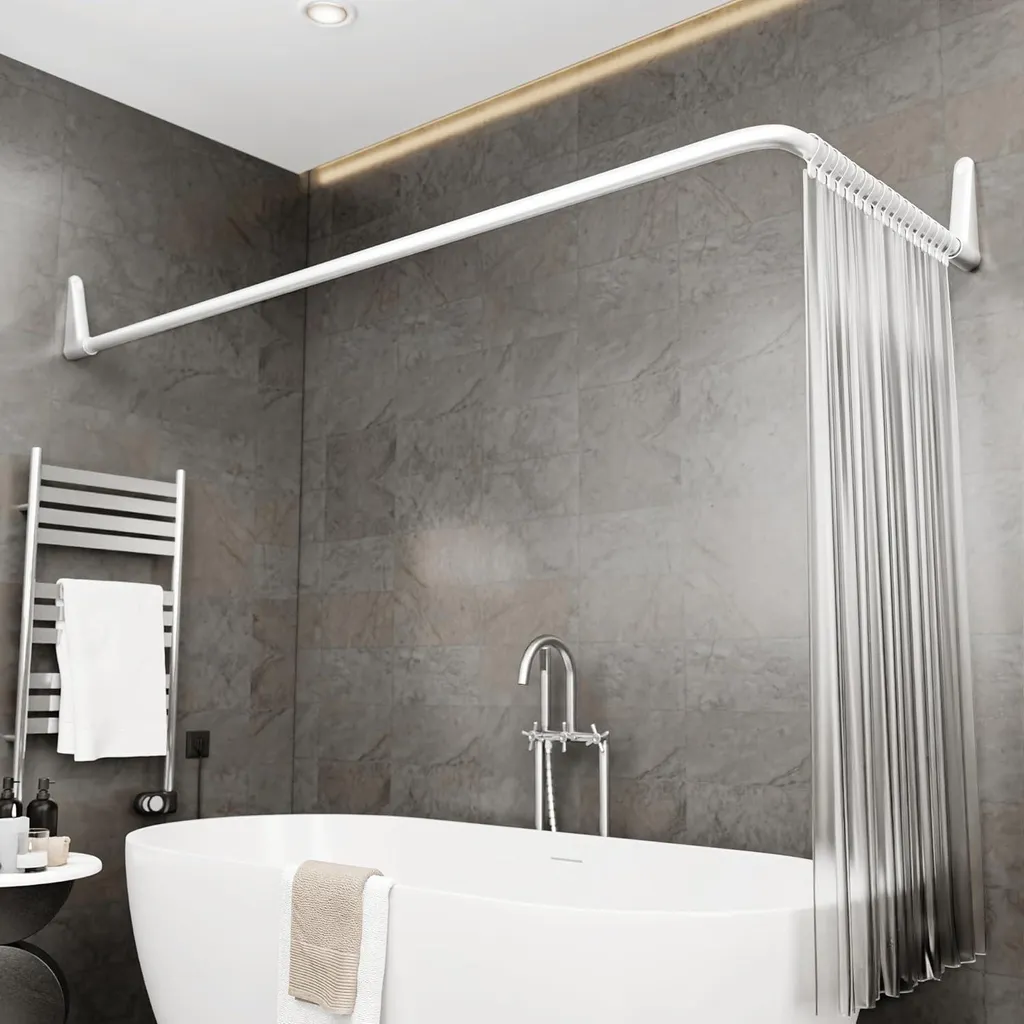 Barre de douche d'angle anti-rouille 70x90-160cm : fini les chutes