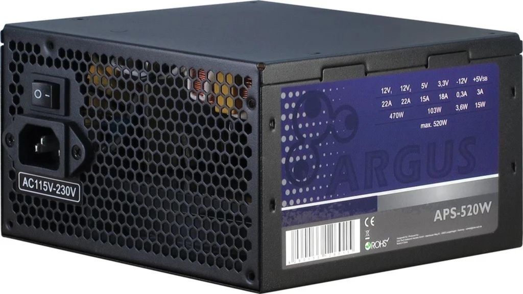 Inter-Tech 88882117 PSU Argus APS-520W Productafbeelding 