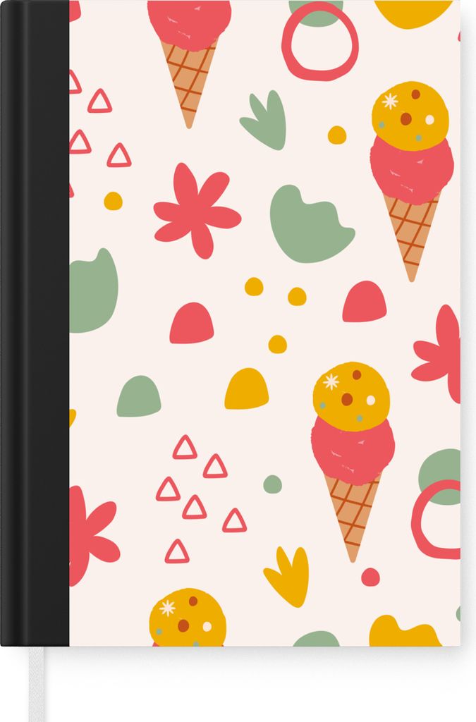 MuchoWow Notizbuch Tagebuch Haushaltsbuch Notebook A5 Eiscreme - Sommer - Design - Notizblock - Notizheft - Notebook - Schreibblock - Papier