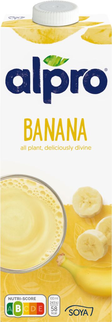 Alpro Sojadrink Banane angereichert mit Calcium und Produktbild 