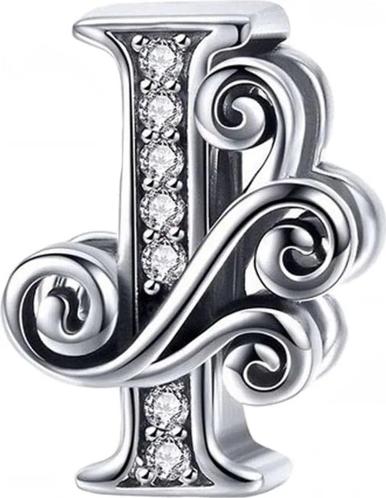 Ciondolo Pandora, lettera I, argento 925