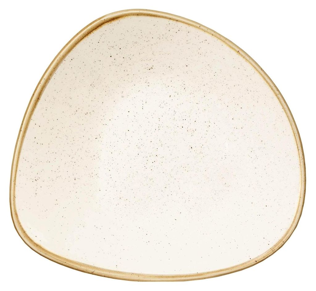 Stonecast -Triangle Bowl Schüssel- 60cl, Farbe wählbar (Barley White)