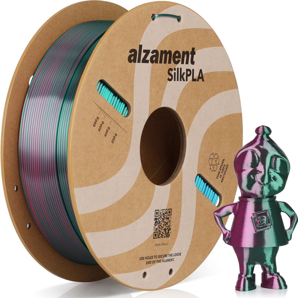 Alzament PLA Silk Tri Color 1 kg Rot-Grün-Blau