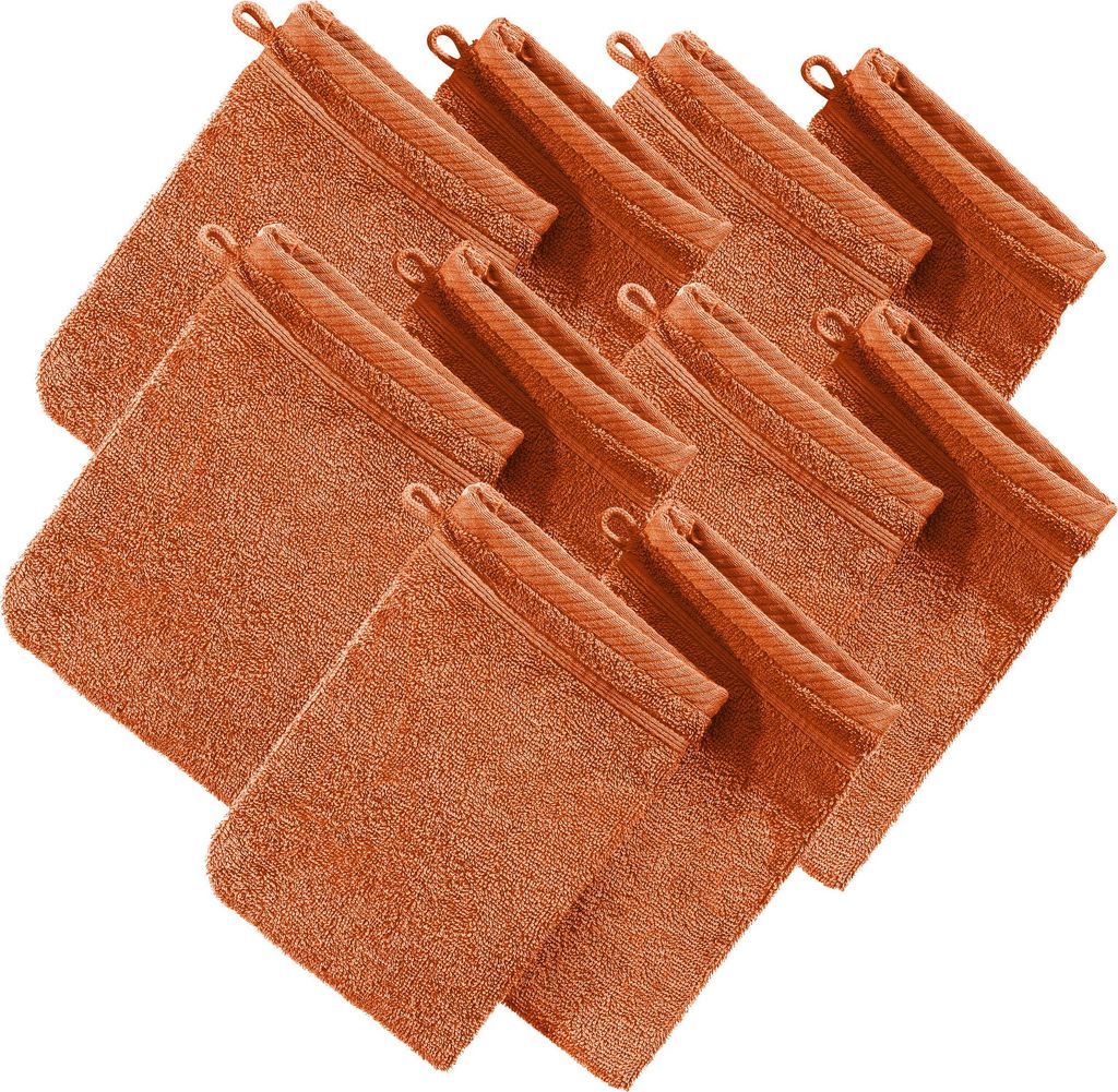 Erwin Müller Waschhandschuh Heidelberg" 10er-Pack terra 15x21 cm"
