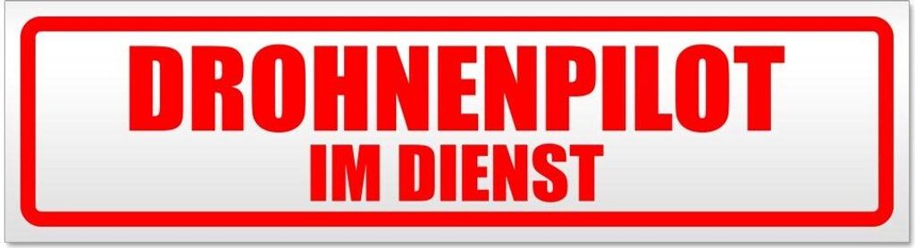 Kiwistar Drohnenpilot im Dienst Magnetschild Schild magnetisch - 45cm Rot - Magnetfolie für Auto PKW Kfz