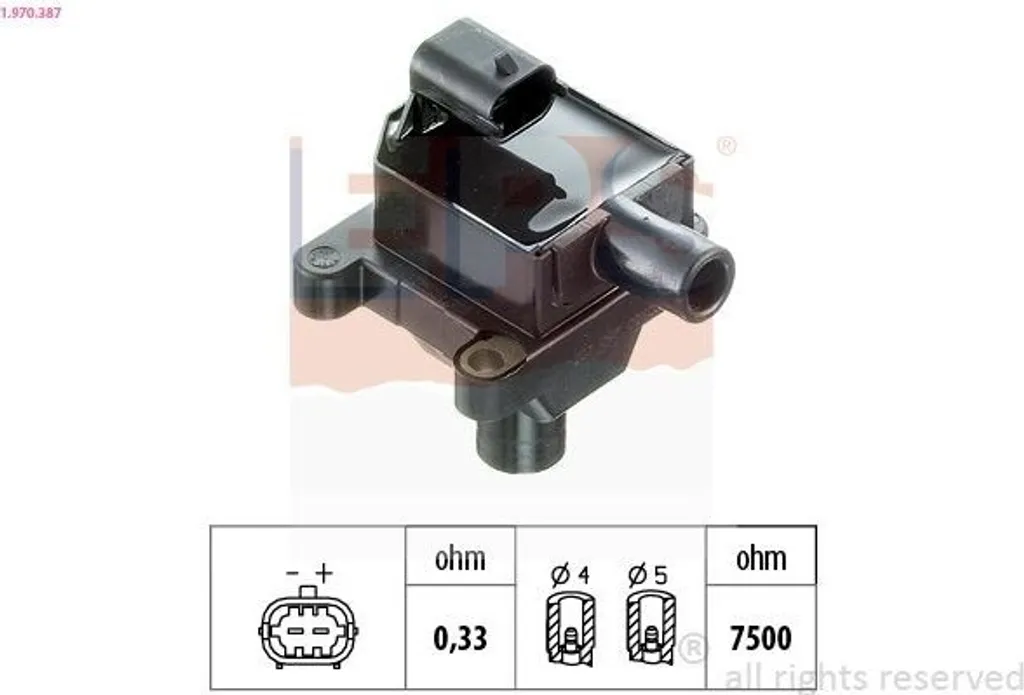 Bobine d'Allumage Moteur pour Alfa Romeo 156, GTV, 145 et Spider - EPS