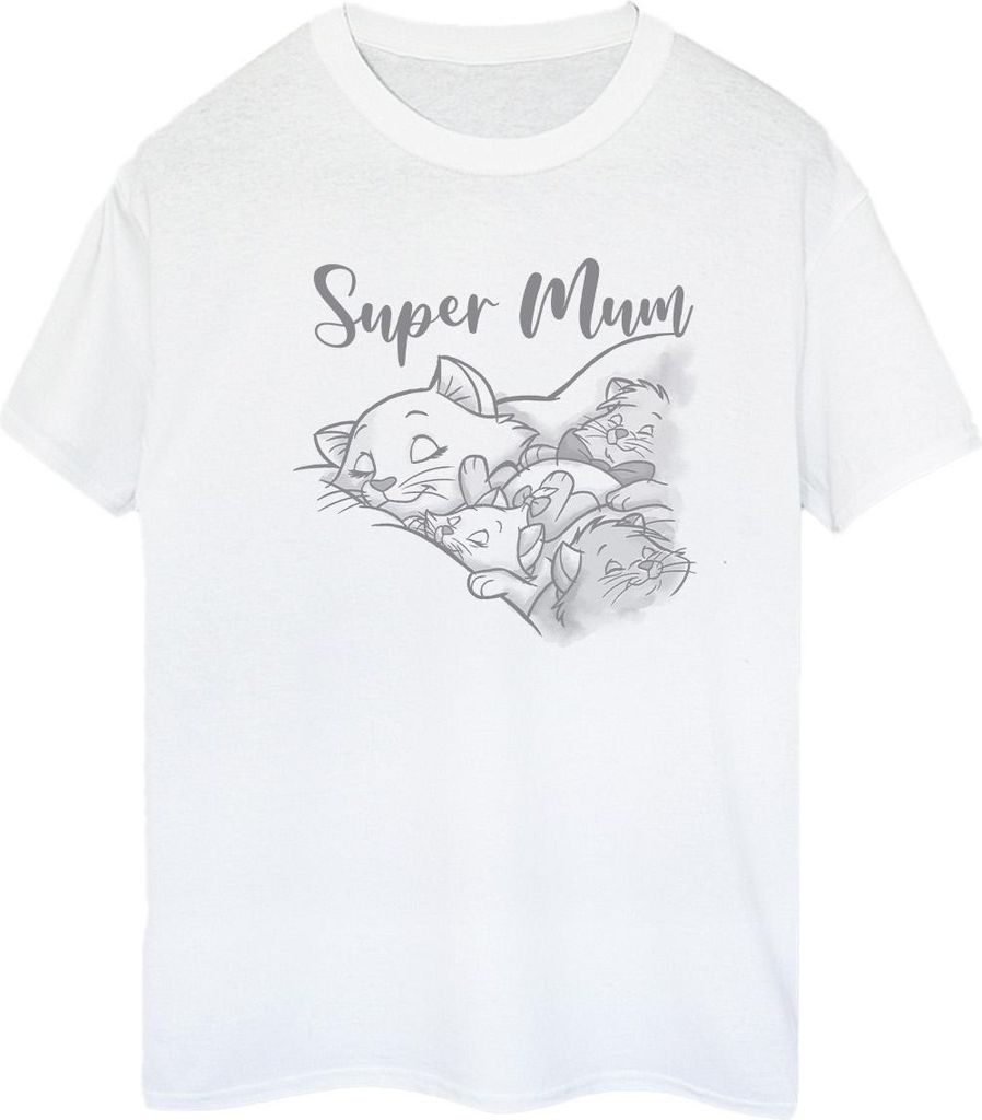 Disney - "The Aristocats Super Mum" T-Shirt für Damen BI18296 (XXL) (Weiß)
