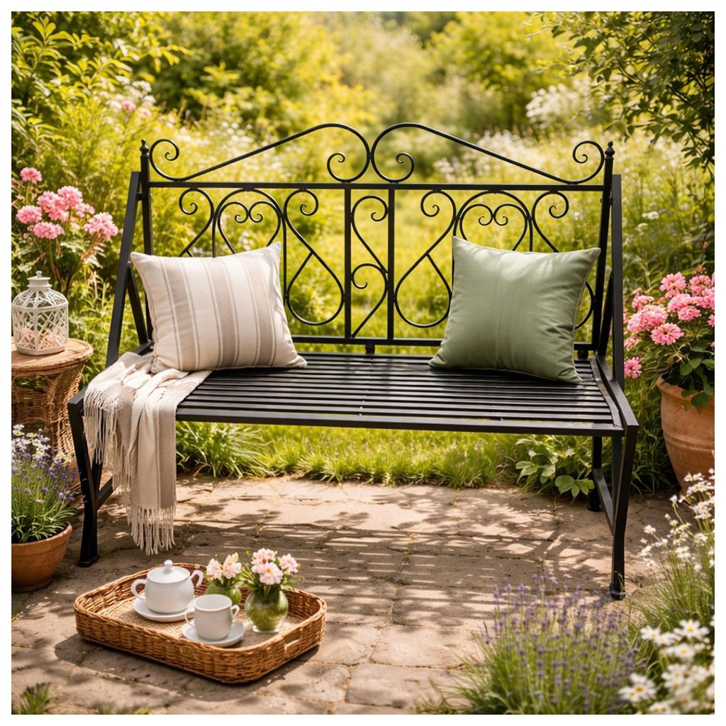 Gartenbank Solea Eisen Schwarz Produktbild 