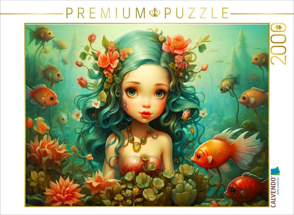 CALVENDO Puzzle Meerjungfrau | 2000 Teile Lege-Größe 90x67cm Foto-Puzzle für glückliche Stunden