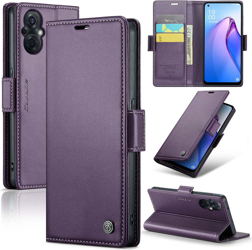 Oppo Reno8 Z Hülle, Leder Brieftasche Kartenfach Schutzhülle mit Standfunktion für Oppo Reno7 Z 5G /Reno7 Lite /Reno8 Lite /F21 Pro 5G /Reno8 Z ...