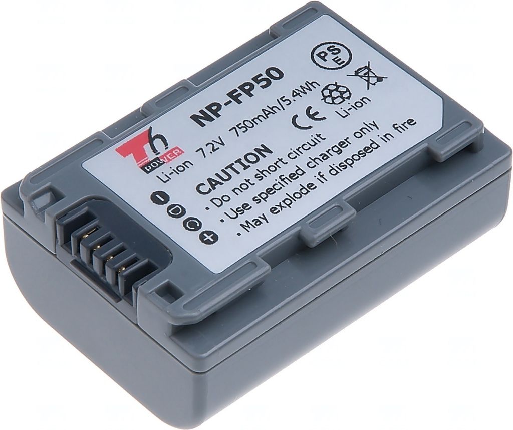 Batterie T6 Power pour SONY DCR-HC40E, Li-Ion, 7,2 V, 750 Image du produit 