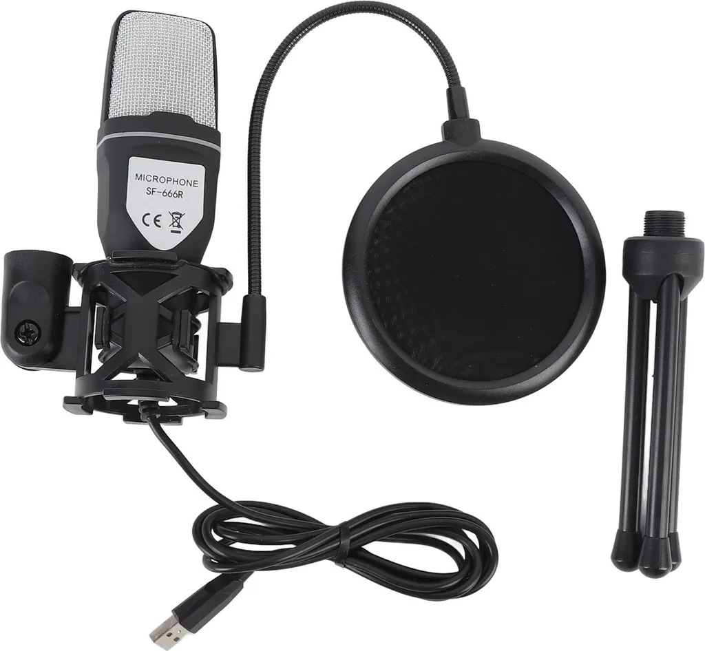 Microphone à condensateur RVB pour streaming et podcast sur PC Studio