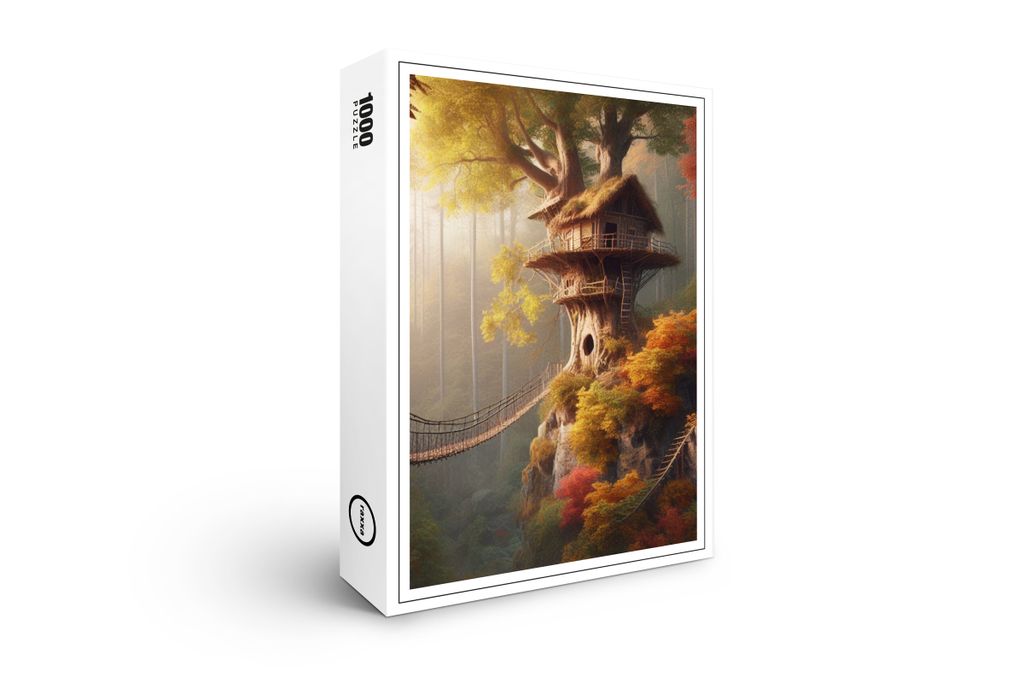 raxxa Premium-Puzzle "Baumhaus KI 4", 1000 Teile