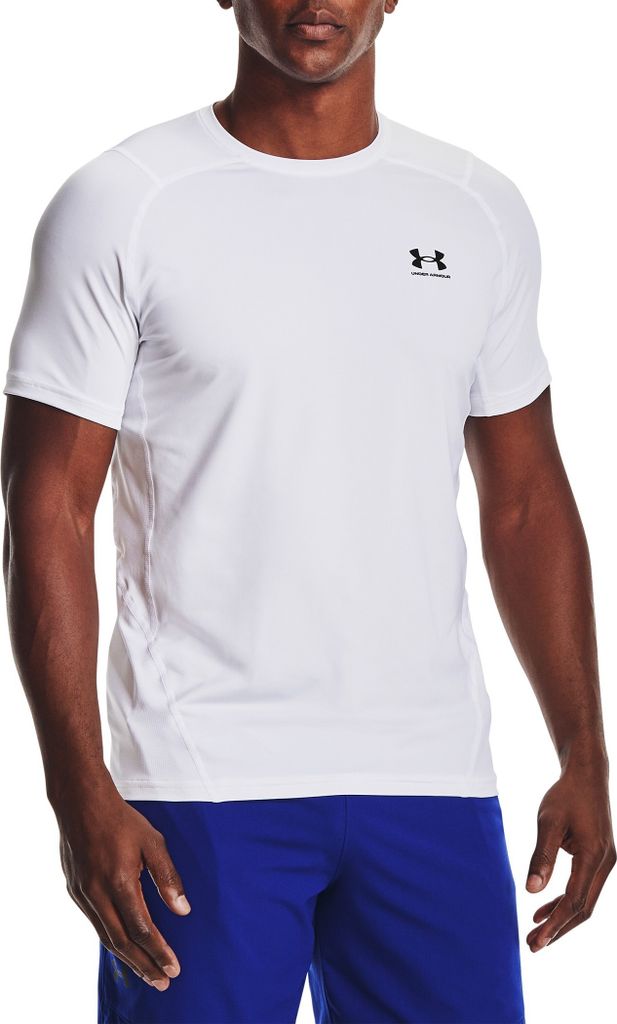 Under Armour HeatGear Tailliertes T-Shirt, Weiß M Produktbild 
