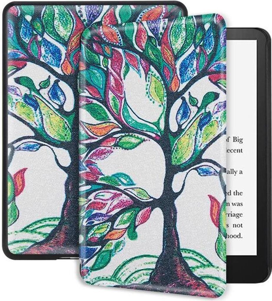 B-SAFE Lock 3407, Tasche für Amazon Kindle 2022/2024, Baum