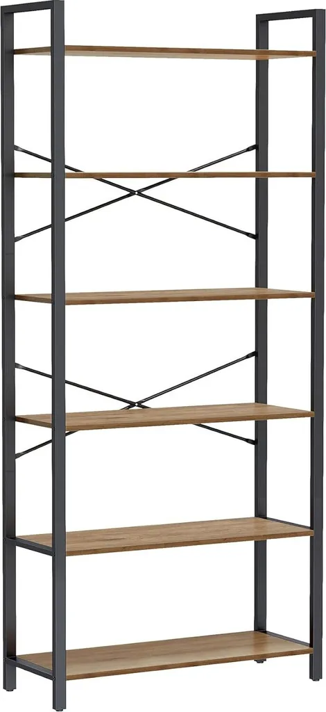 Grand Meuble de Rangement pour Bureau et Chambre Bibliothèque Stable 186cm