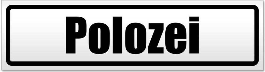 Kiwistar Polozei Magnetschild Schild magnetisch - 30cm Schwarz - Magnetfolie für Auto PKW Kfz