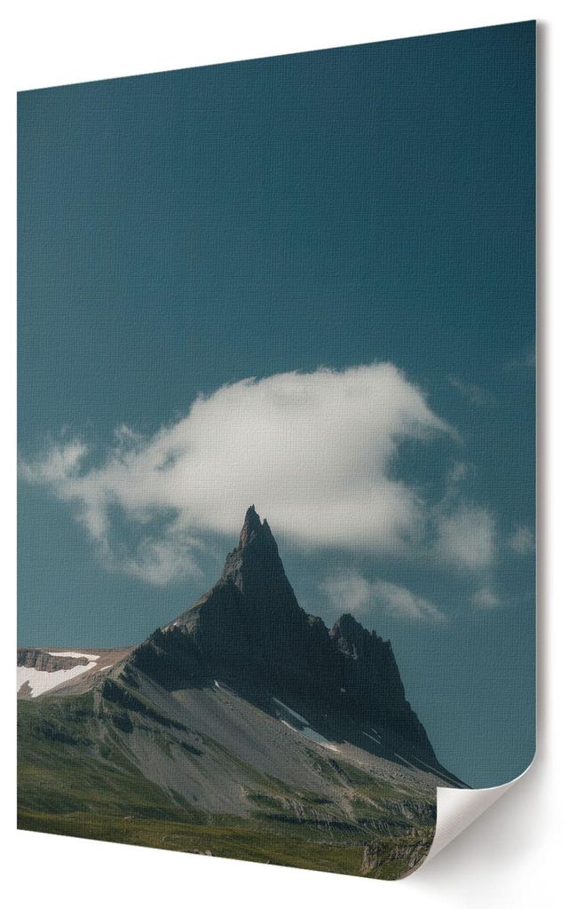 Bergmajestätik- Kunstdruck A3 (29x42 cm) - Minimalistisch, Modern- Wandbild für Wohnzimmer Schlafzimmer & Flur, Modernes Poster Wanddeko, Ungerahmt