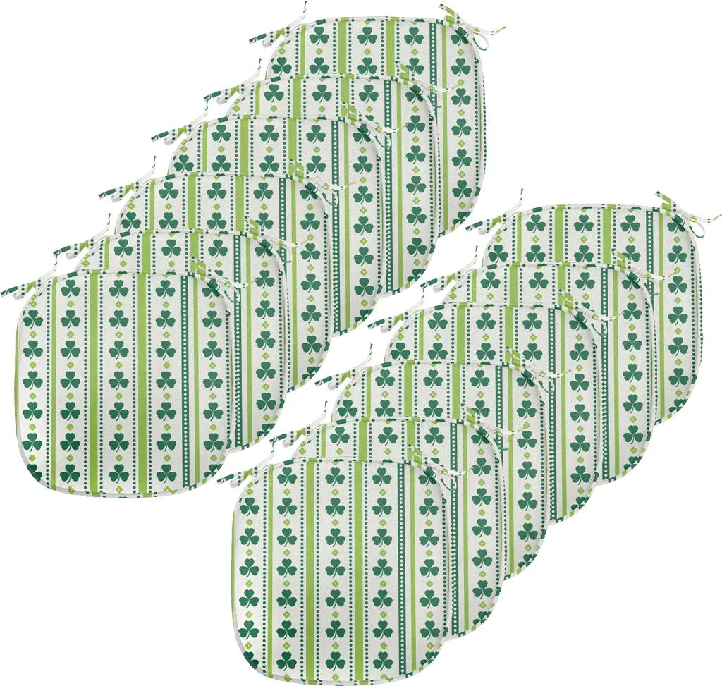 Cuscini Sedie ABAKUHAUS Verde Trifoglio - Set 12pz Impermeabili 40x40