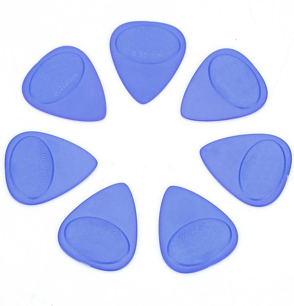 10 Stück Gitarren-Pick-Halter - Plectrum Musikinstrument Zubehör, 0,46mm-1mm Dicke, Blau