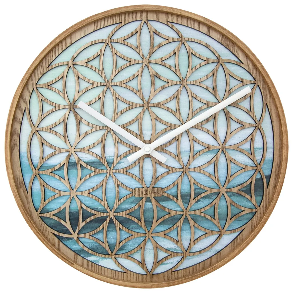 Horloge murale 40cm NeXtime Concord bleu marine au design minimaliste
