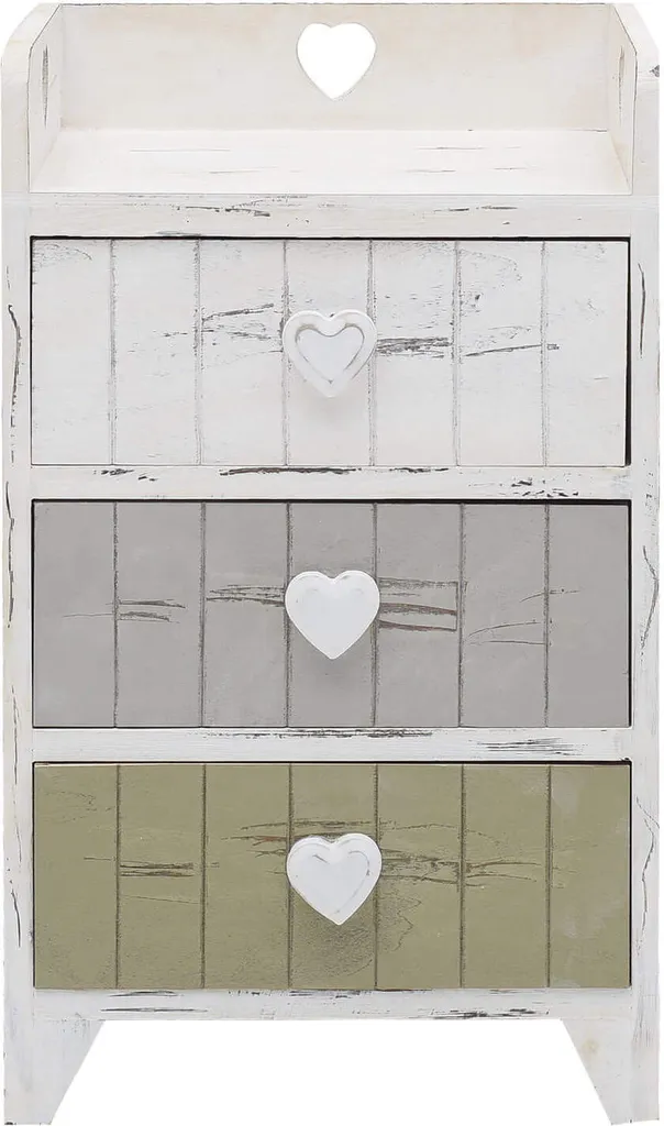 Table de chevet Rebecca Mobili blanche à 3 tiroirs pour votre chambre