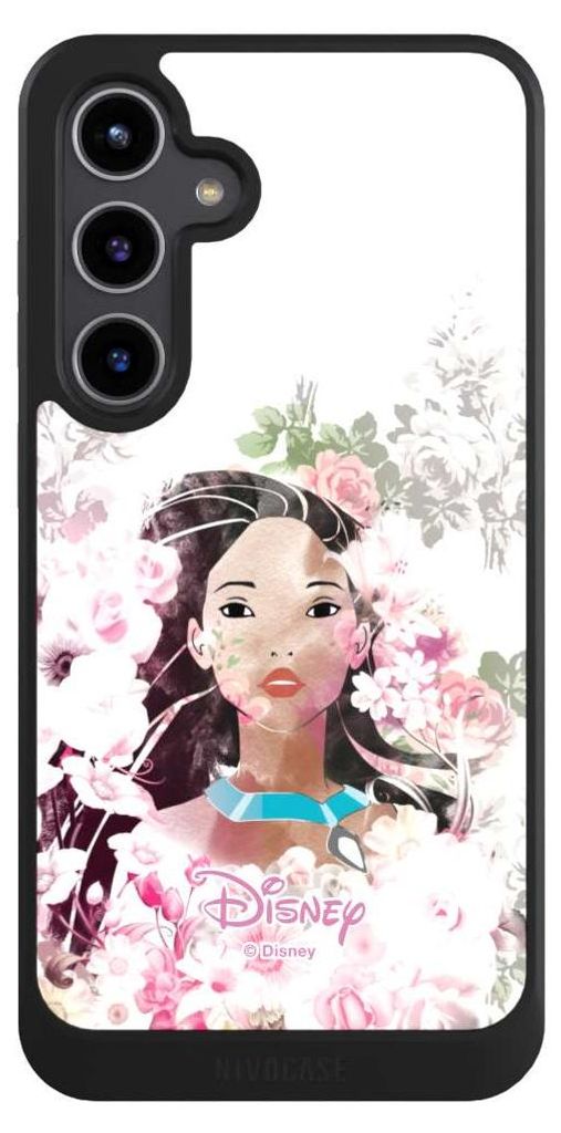 NIVOCASE Hülle für Samsung Galaxy S24+ Handyhülle NIVOcore Case Schwarz Disney Offizielles Lizenzprodukt Pocahontas