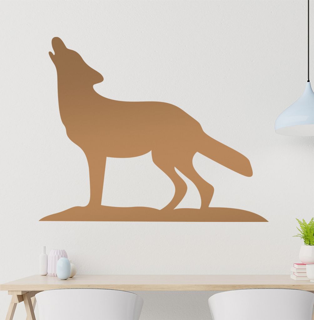 Heulender Wolf Wandtattoo in 6 Größen - Wandaufkleber Wall Sticker - Dekoration, Küche, Wohnzimmer, Schlafzimmer, Badezimmer