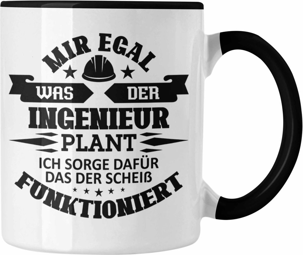 Trendation - Zerspanungsmechaniker Tasse Geschenk Zerspaner Fräser und Dreher Spruch (Schwarz)