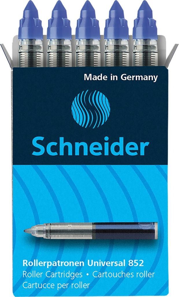 Stylo Plume Schneider Breeze - Avec Cartouche Bleue, Pointe Conique, Effaceur D'encre Intégré