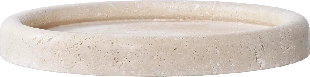 Grand Plateau Funchal Beige Ø26cm en Céramique Durable et Design