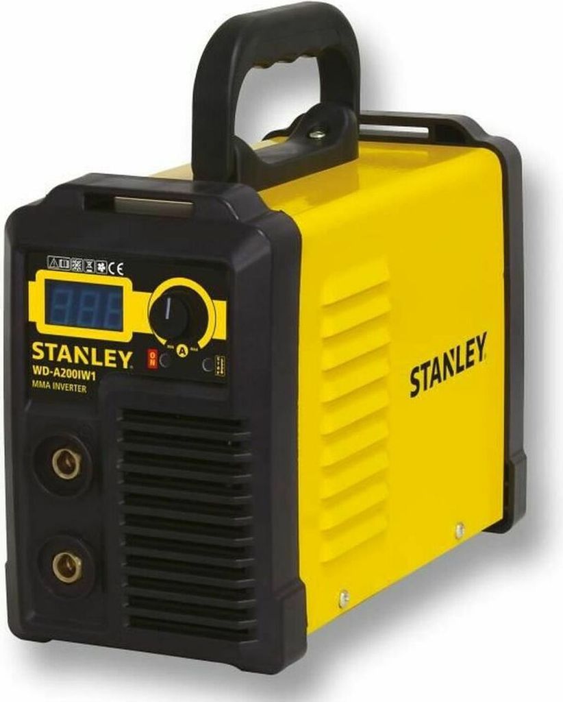 Stanley 460960 First 160 MMA Schweißgeräteset Elektroden Inverter 160A Max mit LCD Haube