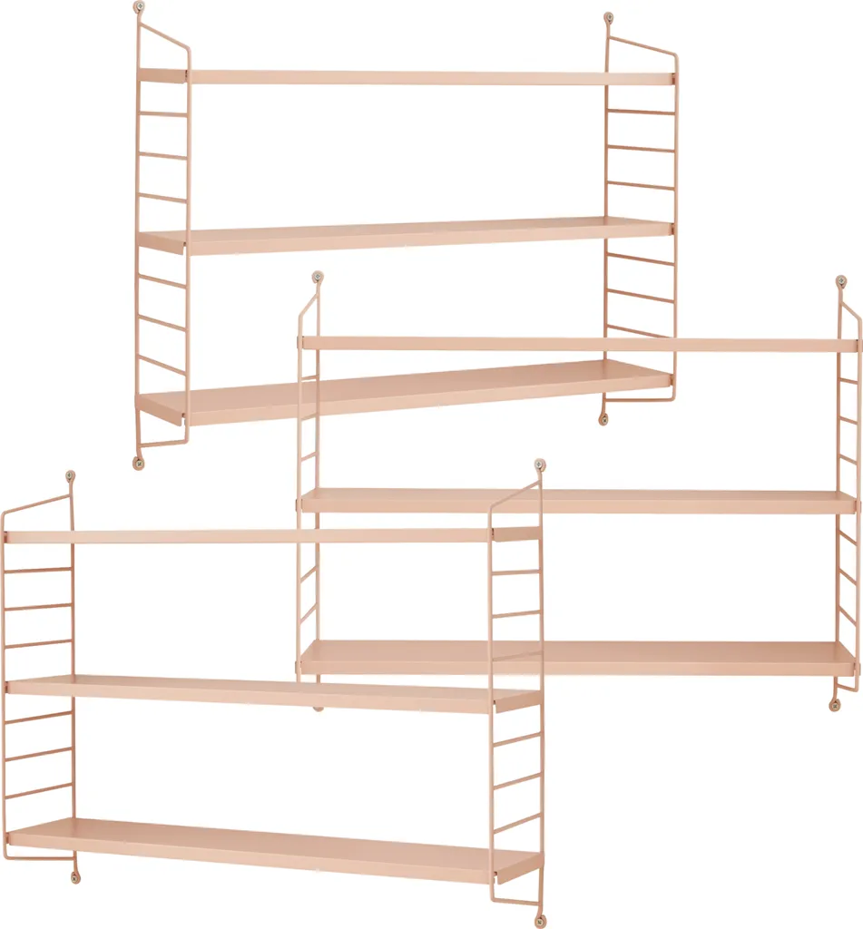 Scaffali Modulari Strängnäs Peachy Beige: Design Svedese per Parete