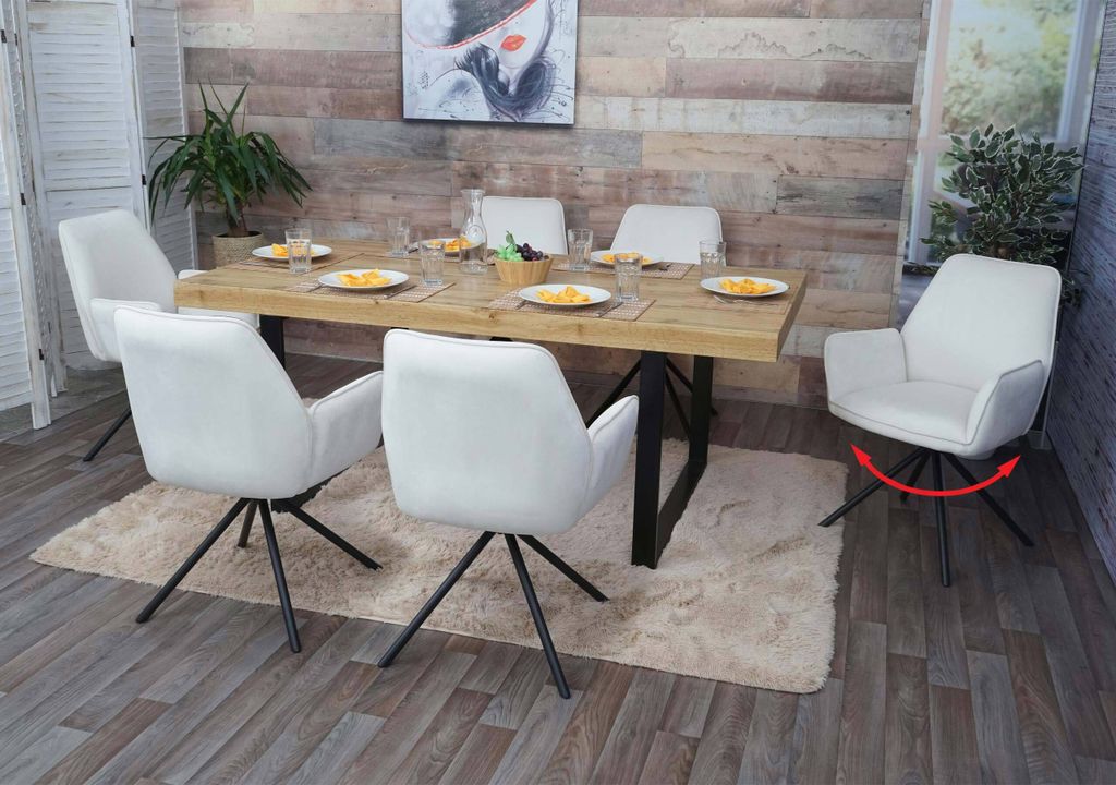 lot de 6 chaises de salle à manger HWC-G67, chaise de Image du produit 