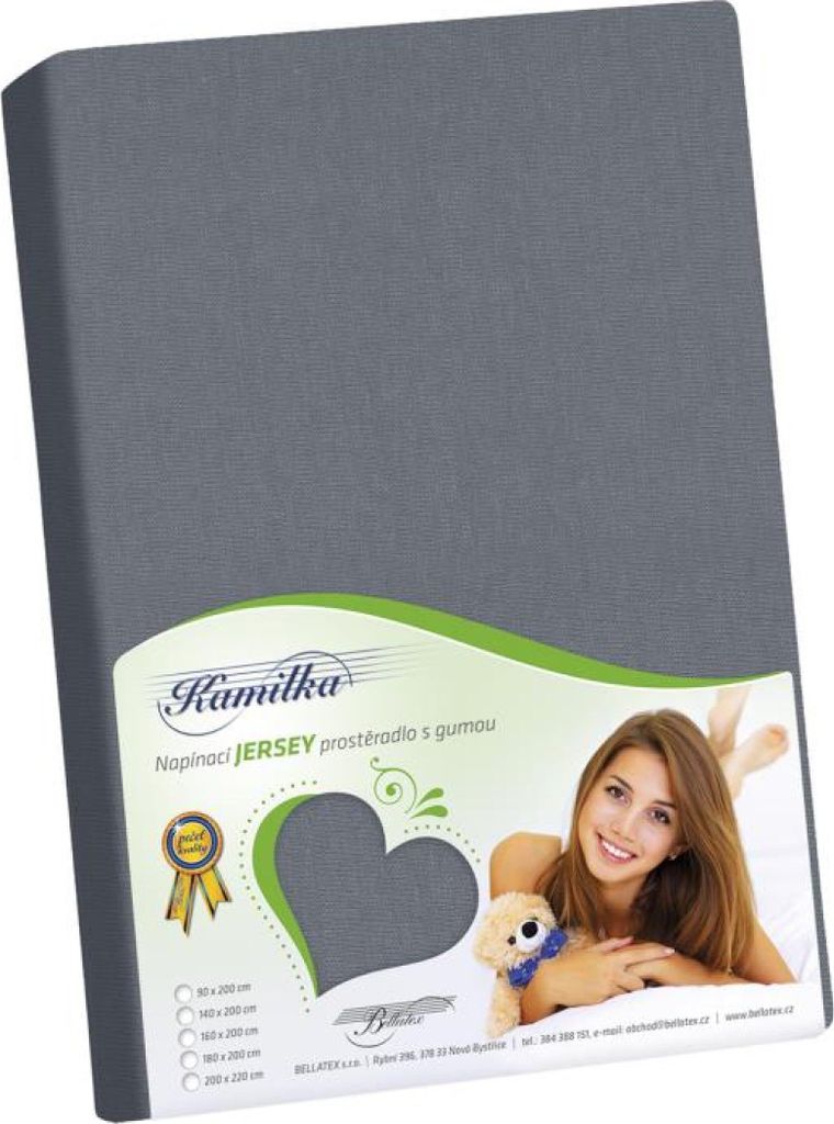 Jersey-Laken - Grau - 100x200