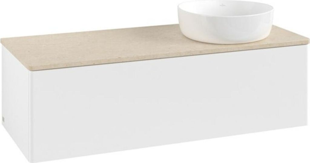 V&B Waschtischunterschrank ohne Frontstruktur, mit Beleuchtung Antao 120x36x50cm, WBP-farbe botti., wh. m Lac