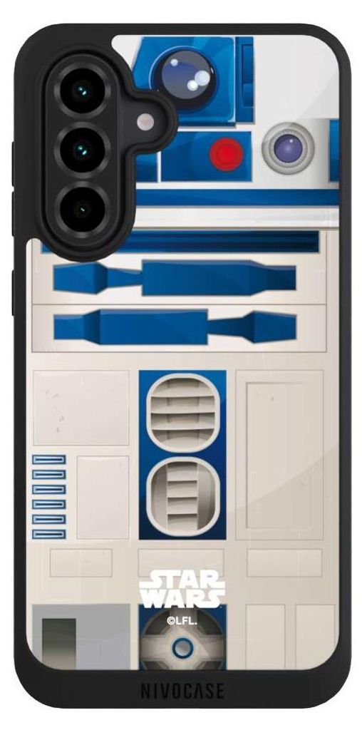 NIVOCASE Handyhülle für Samsung Galaxy A36 5G Hülle NIVOpure Case Schwarz Fanartikel Star Wars R2D2