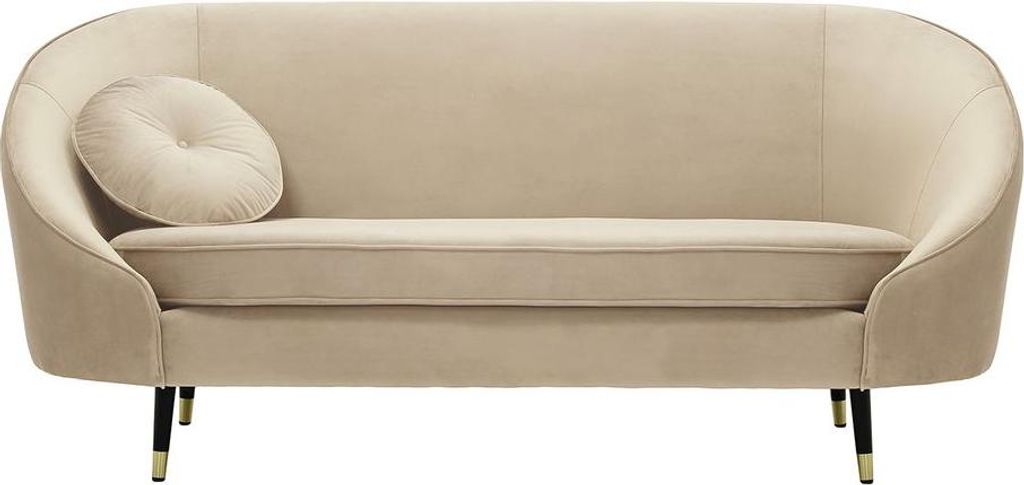 2,5-Sitzer Sofa Kooper-Velluto 2-Standard piping-brass